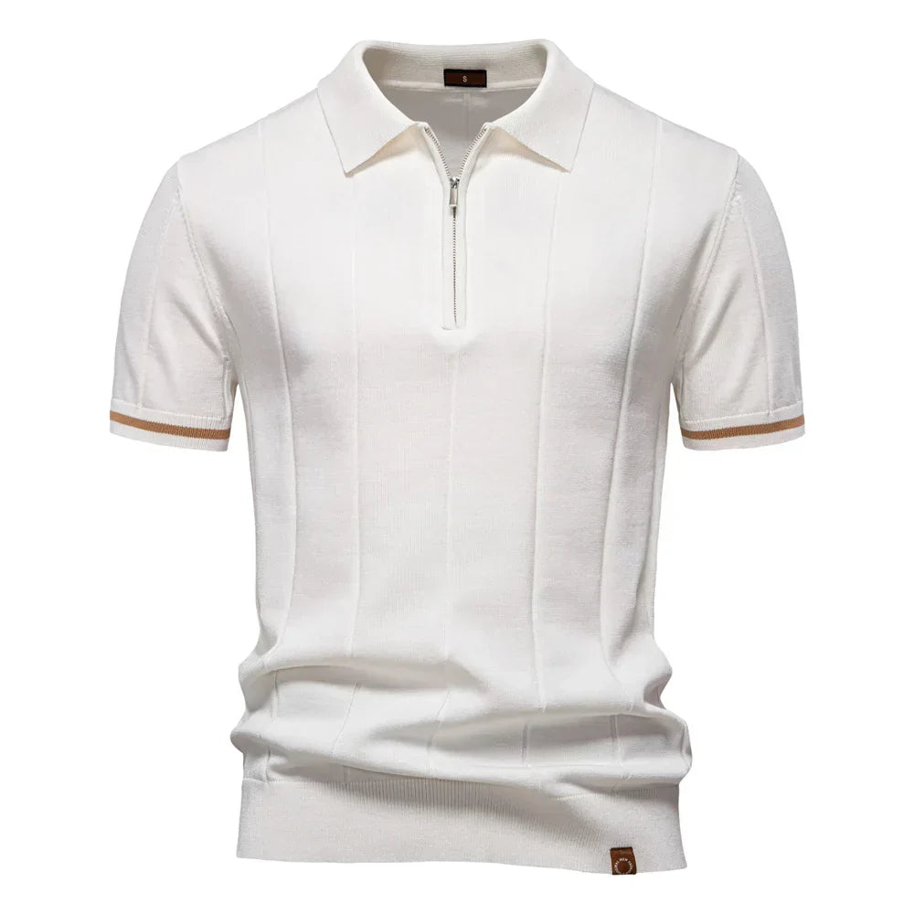 NOMI™ | Polo da Uomo con Zip