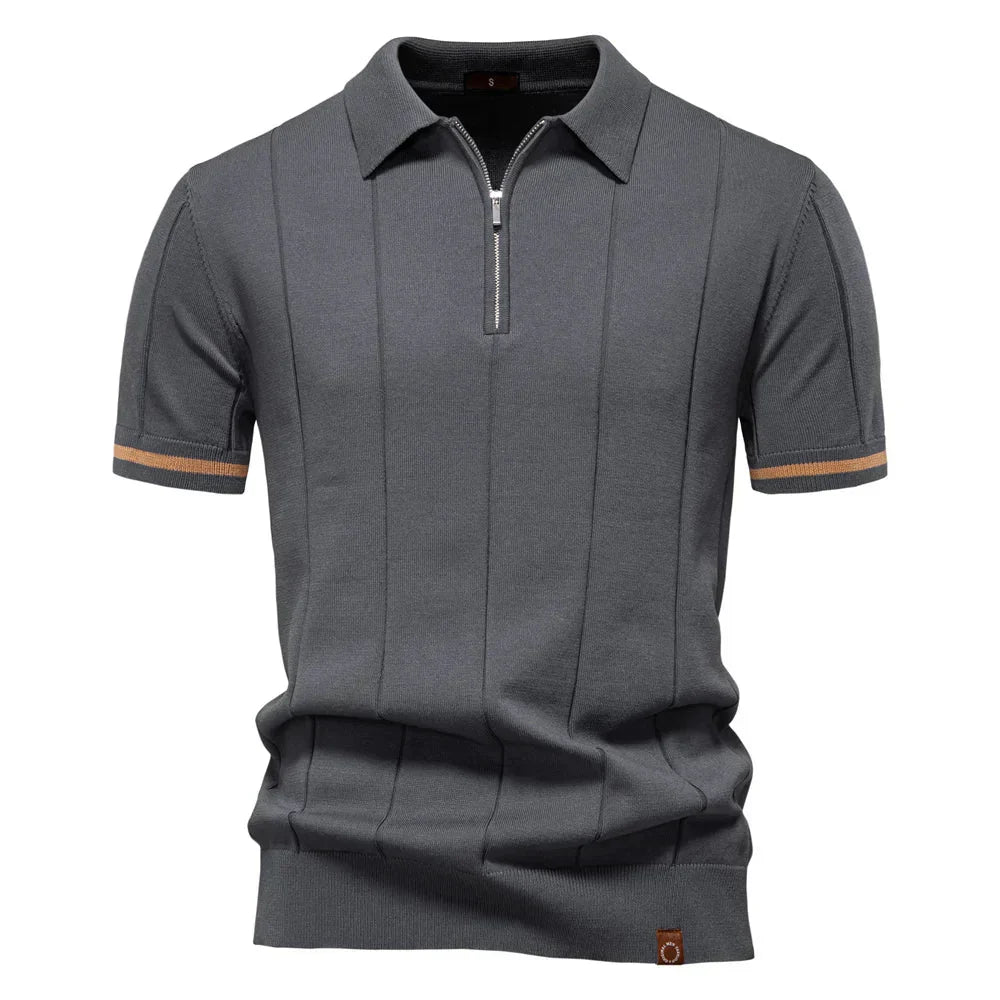 NOMI™ | Polo da Uomo con Zip