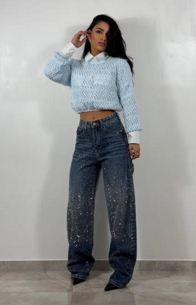 NOMI™ - Jeans a diamante
