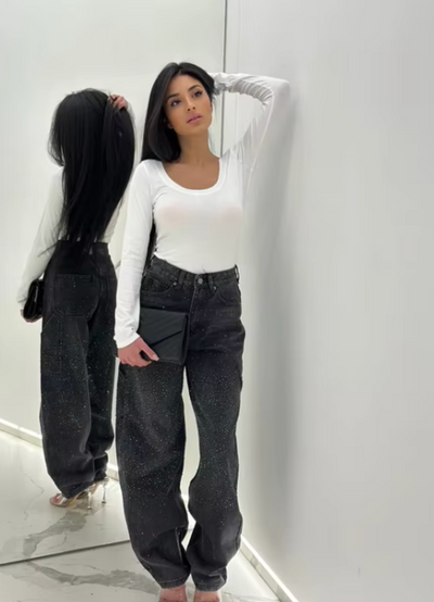 NOMI™ - Jeans a diamante