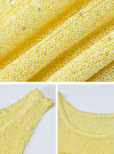 NOMI™ - Abito lungo con paillettes glitterate e vestibilità aderente