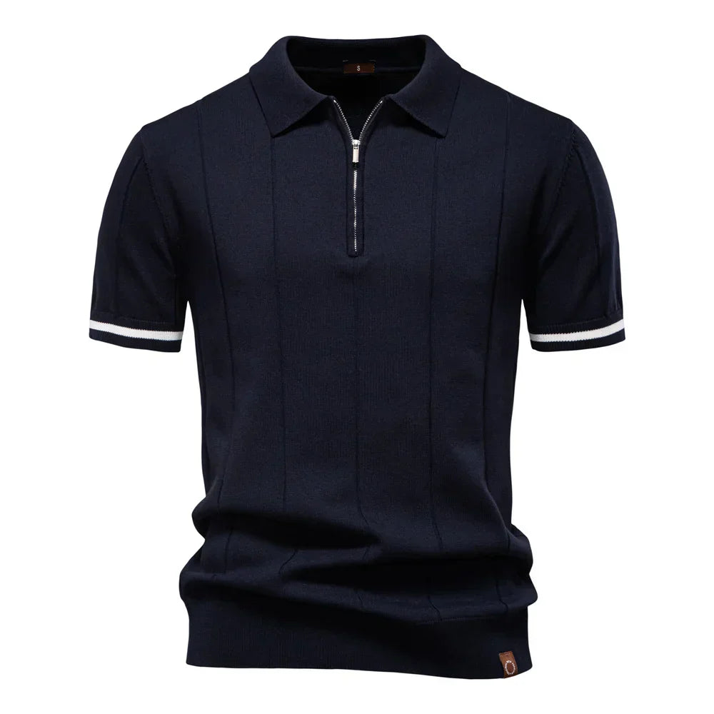 NOMI™ | Polo da Uomo con Zip