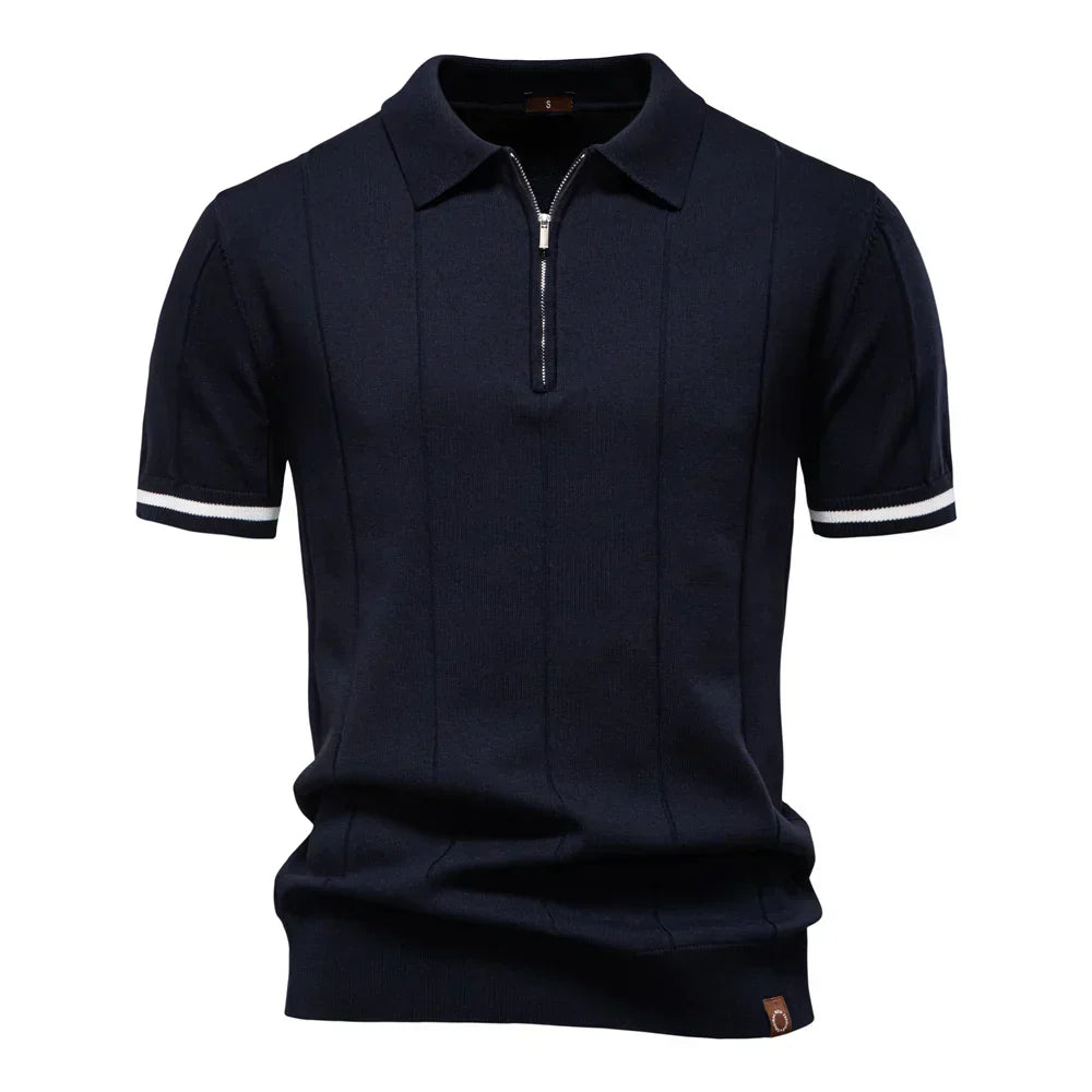 NOMI™ | Polo da Uomo con Zip