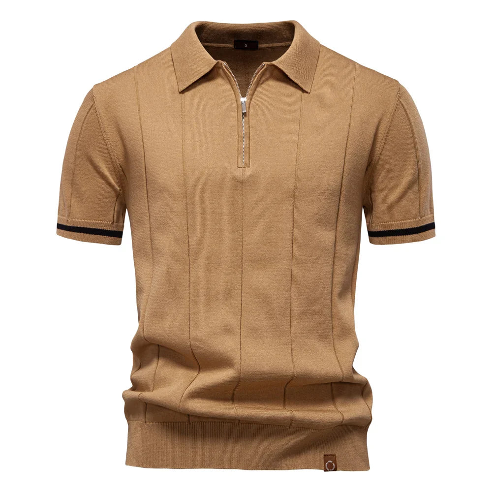 NOMI™ | Polo da Uomo con Zip